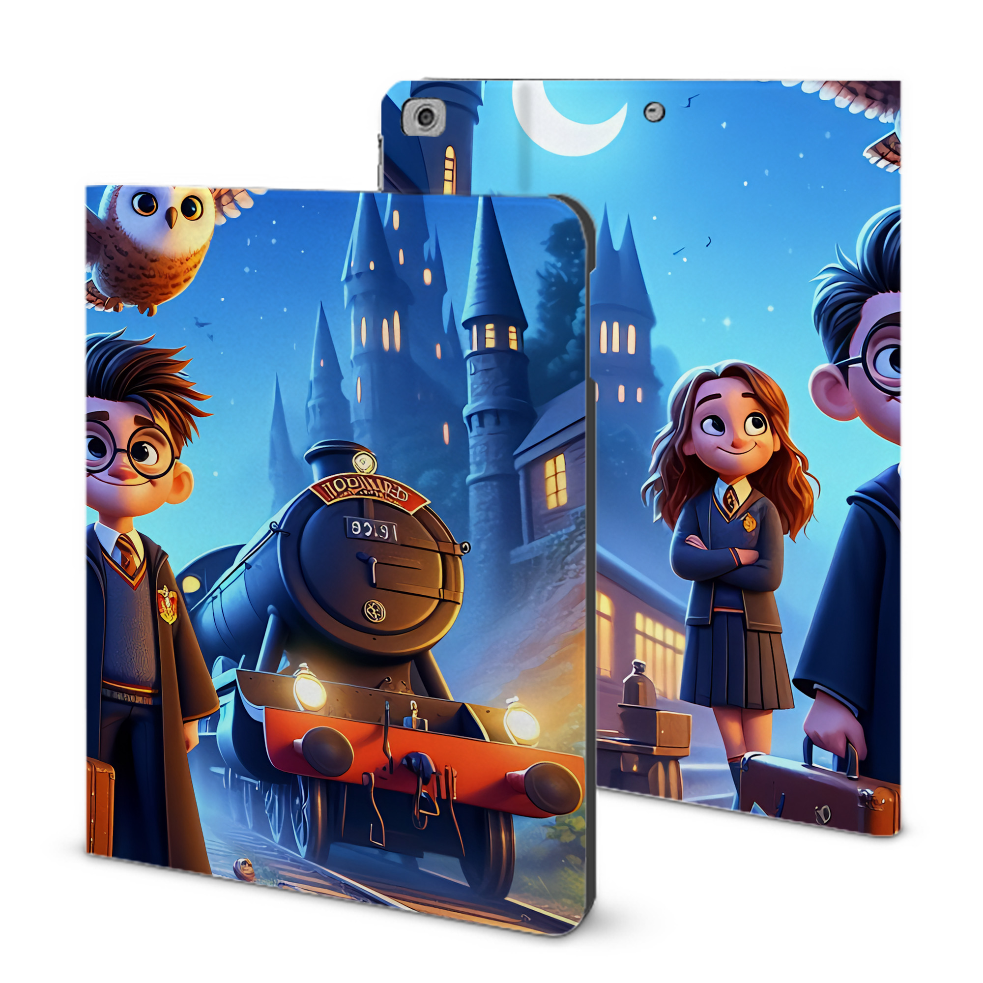 （画像用） Harry Potter ハリー・ポッターシリーズ IPad ケース ブック型 PUレザー TPU 耐衝撃 軽量 薄型 ペン収納なし 全面保護 IPad 各モデル対応